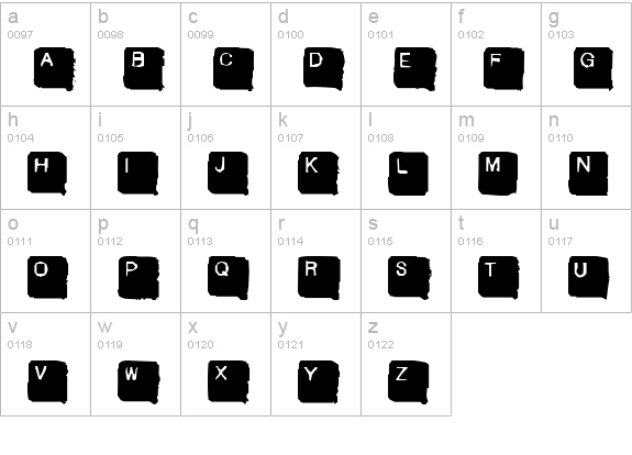 SkanHead Lite lowercase a-z preview