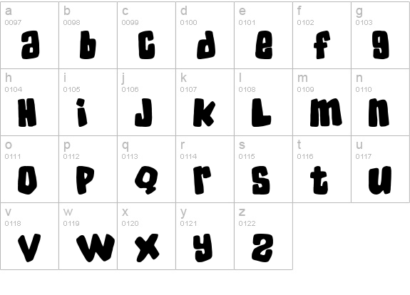 SkaterDudes lowercase a-z preview
