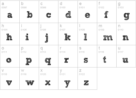 Sketch Rockwell lowercase a-z preview