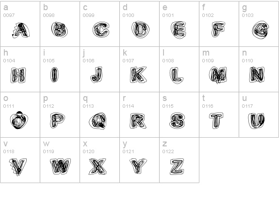 Sketch1 lowercase a-z preview