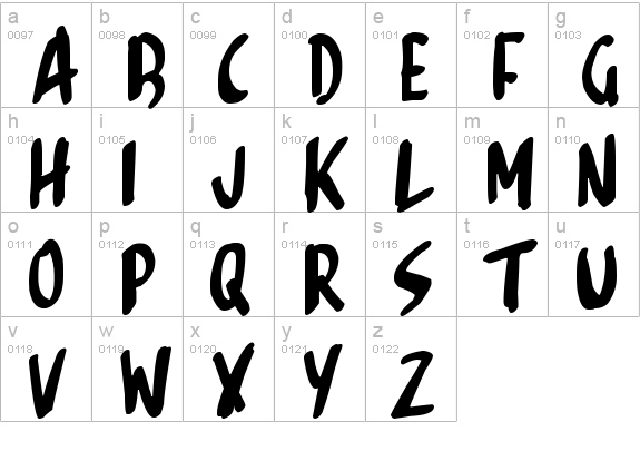 Sketchalot
 lowercase a-z preview