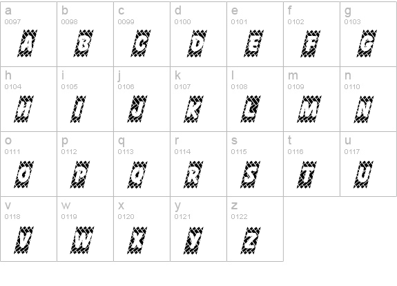 SkidzExtra lowercase a-z preview