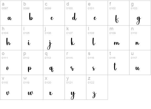Skincare lowercase a-z preview