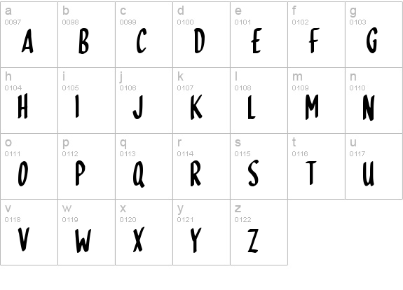 Skinny Dipping
 lowercase a-z preview