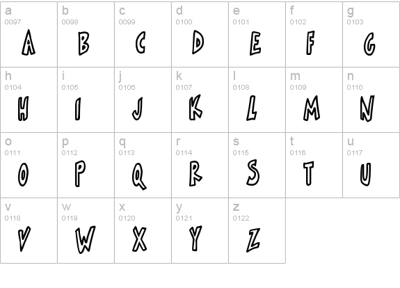Skinnymalink
 lowercase a-z preview