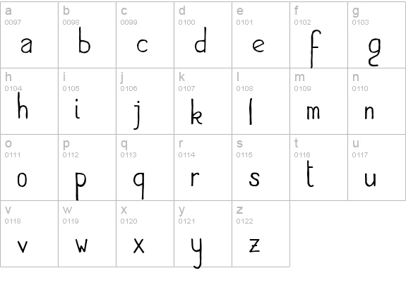 SkinnyNormal Regular lowercase a-z preview