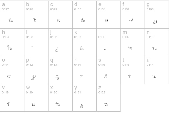 Skirt Girl lowercase a-z preview