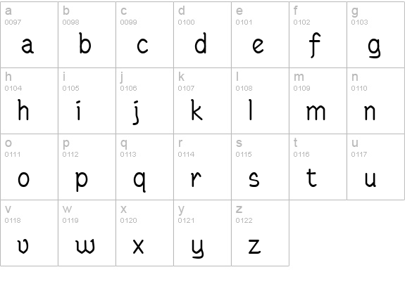 Skjoeld lowercase a-z preview