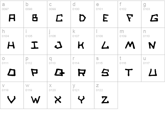 Skull Salad lowercase a-z preview