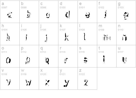 Skwieker Regular lowercase a-z preview