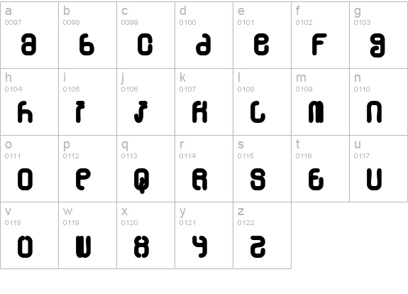 Skylab 600 lowercase a-z preview