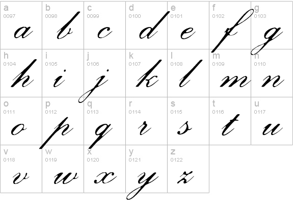 Skyskraper lowercase a-z preview