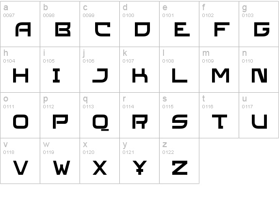 SL Panzerkardinal lowercase a-z preview
