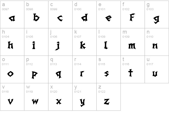 Slade lowercase a-z preview