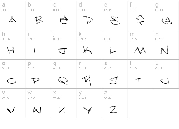 Slammer tag lowercase a-z preview