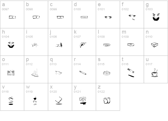 SLCortazar lowercase a-z preview