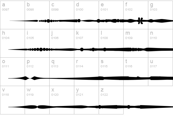 SLDividersRegular lowercase a-z preview