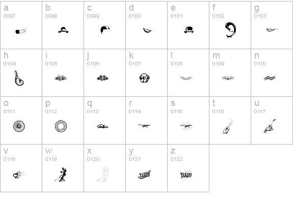 SLGardel lowercase a-z preview
