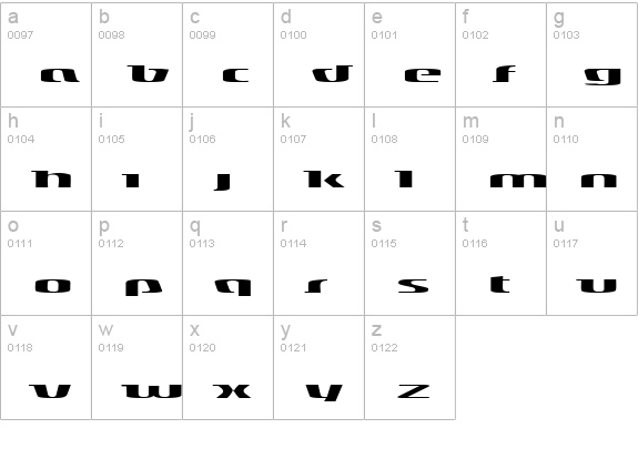 slick lowercase a-z preview