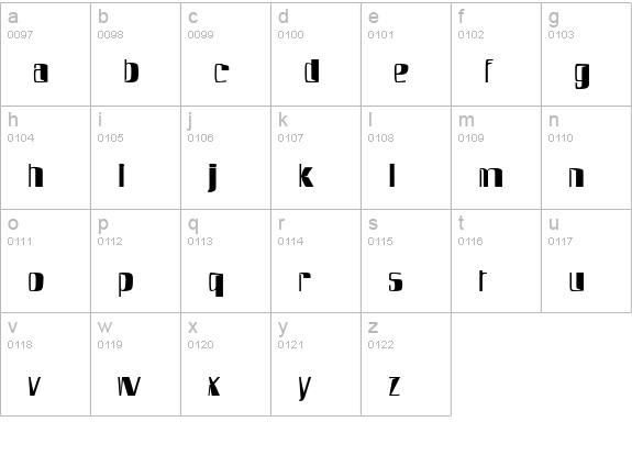 SlimFast AH lowercase a-z preview