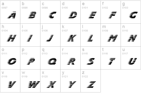 Slipstream LET Plain lowercase a-z preview