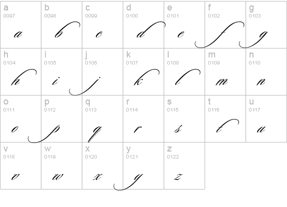 Sloop ScriptThree lowercase a-z preview
