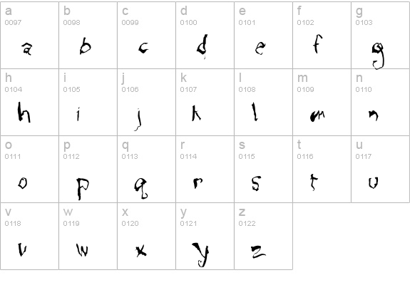 SloppyJoe lowercase a-z preview