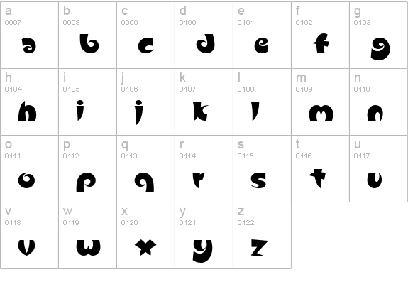 Slugfest NF lowercase a-z preview