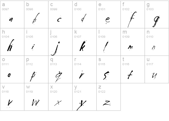 Smack Std lowercase a-z preview