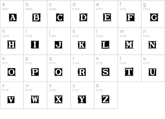 Smargana Dealing lowercase a-z preview