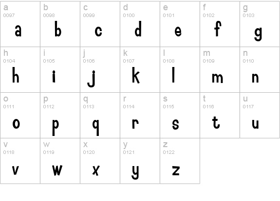 Smilage lowercase a-z preview