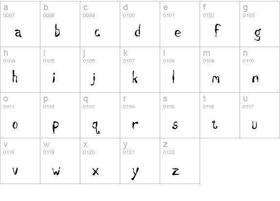 Smock lowercase a-z preview