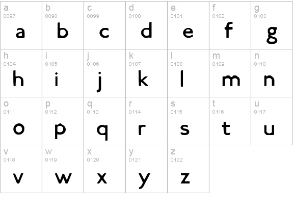 Smog lowercase a-z preview