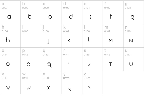 Smoke regular lowercase a-z preview