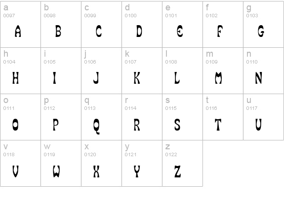 SmokeHouse lowercase a-z preview
