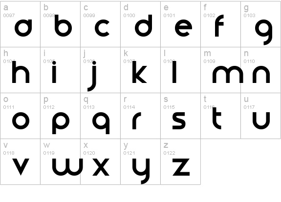 Smooth Circulars
 lowercase a-z preview