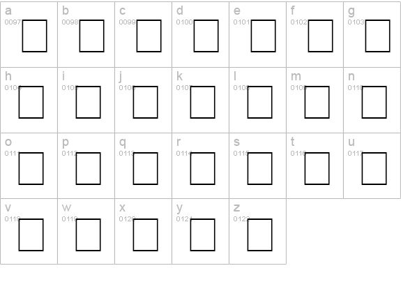 Smurfin' Normal lowercase a-z preview
