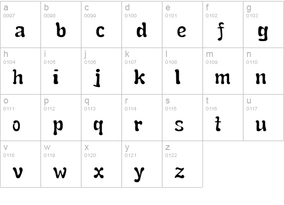 Snail n Ink lowercase a-z preview