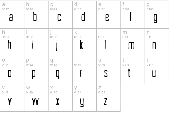 Snderfistad lowercase a-z preview