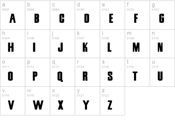 Snickers Straight Normal lowercase a-z preview