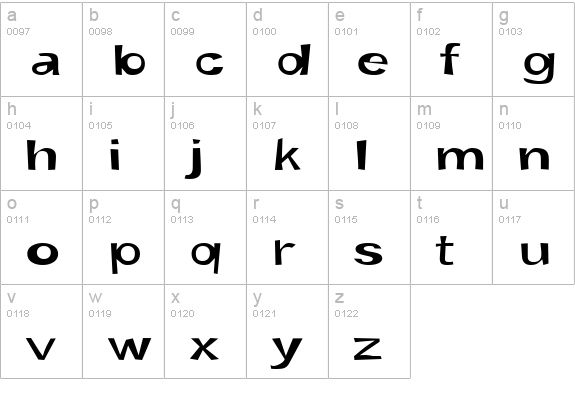Snott SemiBold lowercase a-z preview