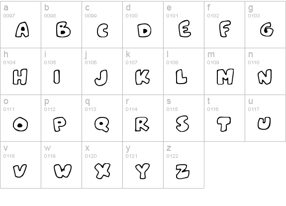 Snowblobs
 lowercase a-z preview