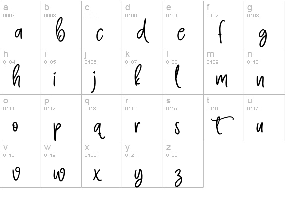 Snowman lowercase a-z preview
