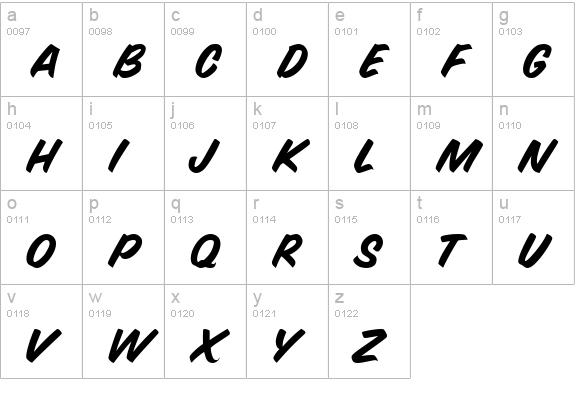 Snyder Regular lowercase a-z preview