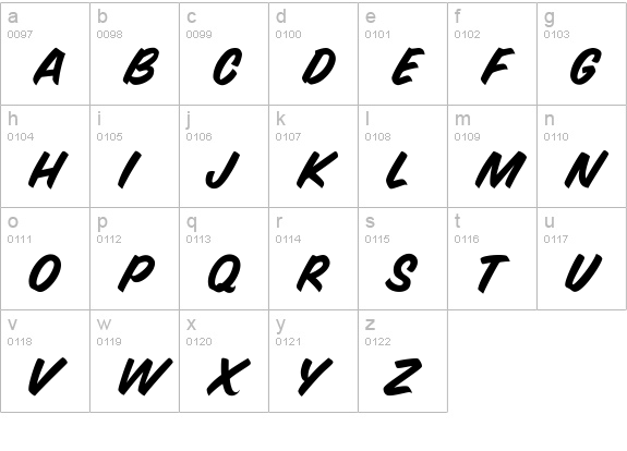 SnyderSpeed lowercase a-z preview