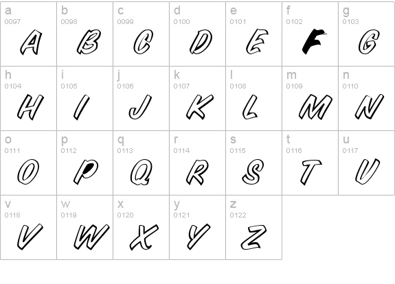 SnyderSpeed Regular lowercase a-z preview
