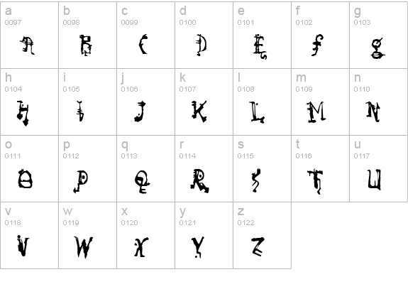 So Run Down lowercase a-z preview