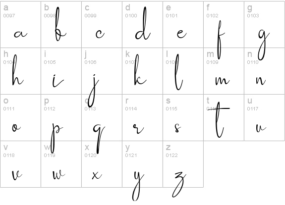 Socialitta lowercase a-z preview