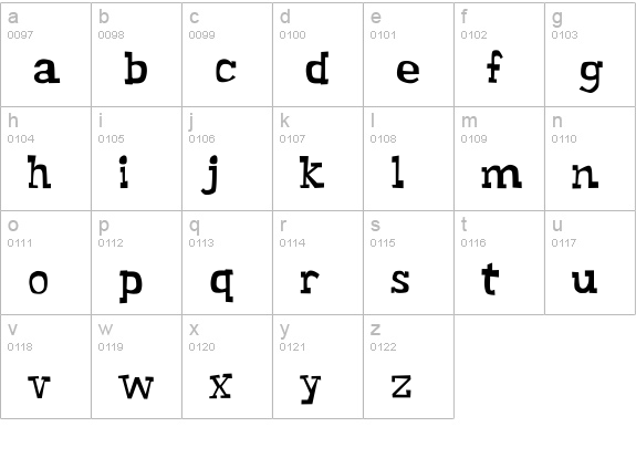 Socket RegularBuscemi lowercase a-z preview
