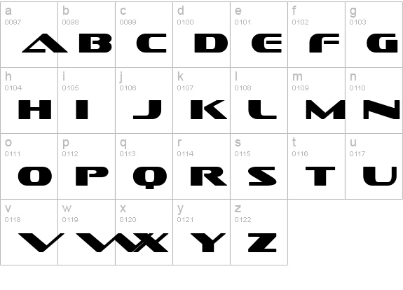 Sofachrome lowercase a-z preview